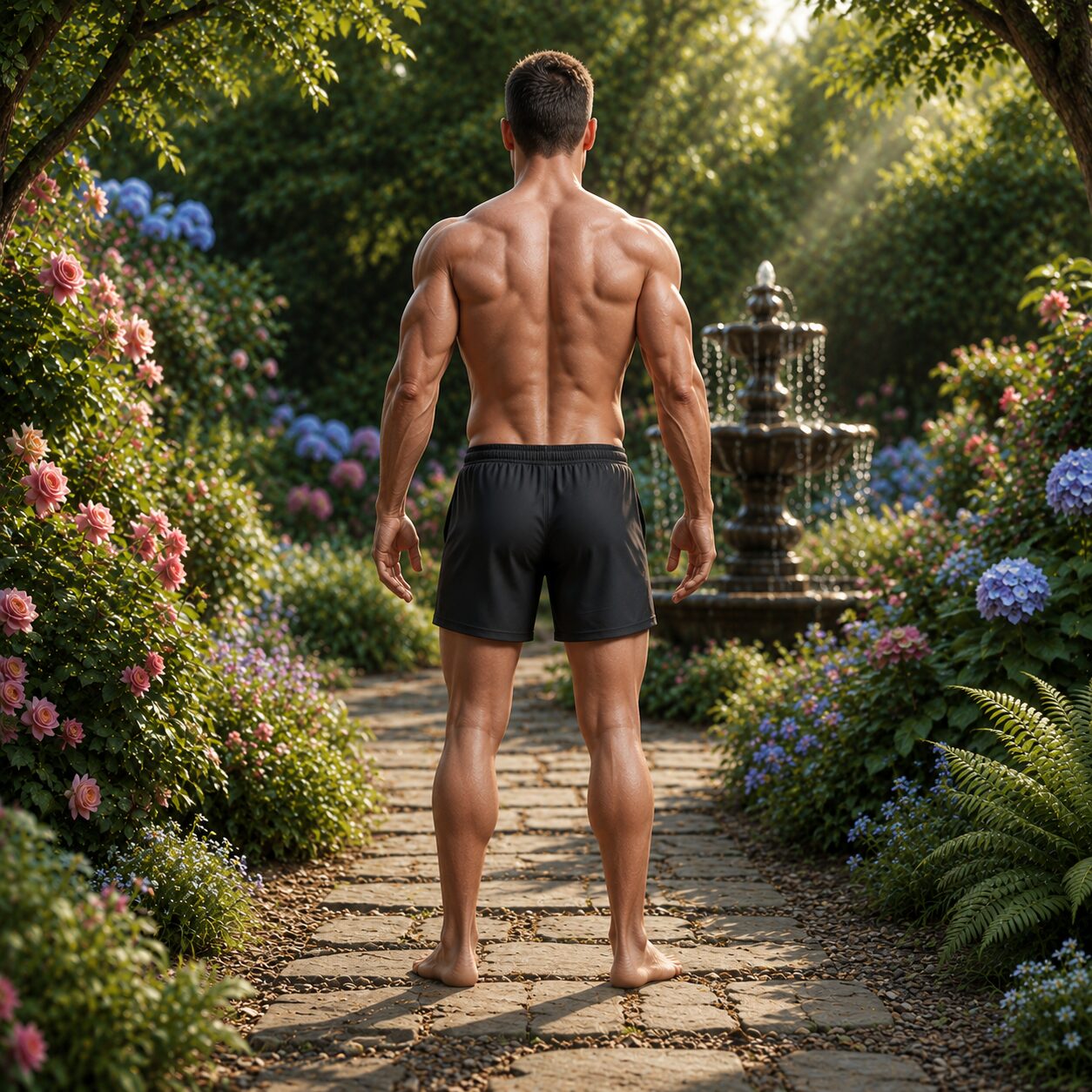 Body map — back view